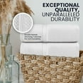 thumbnail image 5 of Belem Luxury Quick Dry Cotton Bath Towels, Highly Absorbent, Pack of 60, 24x50 Inches, White, 5 of 9