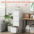 thumbnail image 5 of Kooyon 4 Drawer Vertical File Cabinet with Lock, White Metal Filing Cabinet, 17.8" Deep, Fits A4/Letter/Legal, Home Office -Assembly Required, 5 of 9