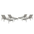 thumbnail image 2 of Levi Outdoor Wicker and Aluminum Chaise Lounges, Set of 4, Gray, 2 of 6