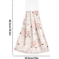 thumbnail image 3 of SKYSONIC Hanging Kitchen Towel 12 x 17 Inch Pink Pig Towel Set 2 Pieces of Dry Towels, 3 of 7