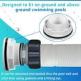 4 Pcs SP1023 1 1/2 Inch Above Ground Pool Inlet Return Fitting with