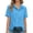 r-110Sky Blue12, variant on NAFUU Females Shirts Casual Short Sleeve Button Down Solid Color Lapel Stylish Tops For Women Trendy