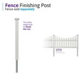 thumbnail image 5 of 3.5ft Tall (1 Post) Fence Finishing Post for WamBam All American No Dig White Picket Fence, Easy Install Outdoor Fence for Backyard or Patio, Outdoor Fencing, No Dig Fence Panels, ZP19046, 5 of 7