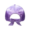 thumbnail image 2 of Wonder Nation Girls Baseball Hat, Purple Satin Heart Tie Back, 2 of 4
