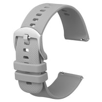 Silicone Watch Band 21mm Quick Release Rubber Watch Straps for Men Women,Silver Stainless Steel Buckle