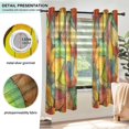 thumbnail image 3 of Yayeee Window Curtains Light Filtering 63"x42" Grommet Panel Pair Home Living Room Decor, Retro Autumn Leaves, 3 of 7
