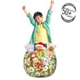 thumbnail image 3 of Summer Storage Toy Bag Chair, Daisy Blooms and Strawberry Field Spring Revival Chamomiles, Stuffed Animal Organizer Washable Bag, Large Size, Apple Green Marigold, by Ambesonne, 3 of 3