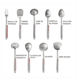 thumbnail image 2 of Juego Utensilios Cocina Acero Inoxidable 9 Piezas Duradero, 2 of 4