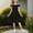 Black, variant on Generic Girl's Summer Dress Off Shoulder Flutter Sleeve Swing Elegant Casual Formal Dresses with Pocket for 6-15 Years