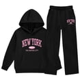 thumbnail image 6 of ITSAME Girls 2-Piece Letter Print Hooded Sweatshirt and Wide Leg Pants Set Fleece-Lined Warm Outfit Size 9, 6 of 6