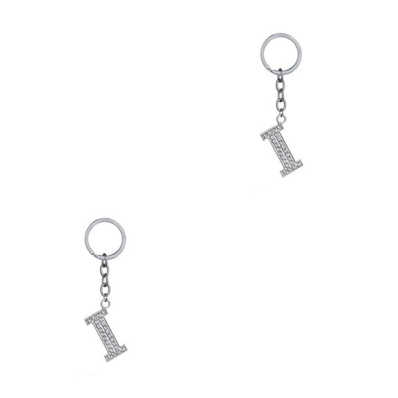2 Count Key Ring Blank Keychains Letter Wallet Father Child
