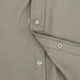 thumbnail image 6 of Coevals Club Mens Pearl Snap Solid Western Cowboy Button Up Dress Long Sleeve Work Shirts Khaki X-Large, 6 of 7