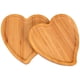 thumbnail image 4 of Bandeja de madera de bambú ecológica con forma de corazón, 2 unidades, para servir comida, té, café, pan, fruta, aperitivos, para hotel, restaurante y hogar., 4 of 6