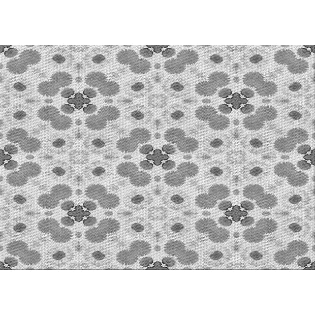 Ahgly Company Machine Washable Indoor Rectangle Transitional Gunmetal Gray Area Rugs, 3' x 5'