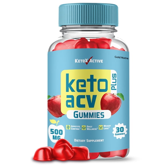 (1 Pack) Keto X Active ACV Gummies, Official Keto X Active for Men and Women Apple Cider Vinegar, 1 Month Supply