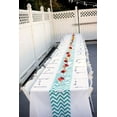 thumbnail image 2 of Cotton Print Table Runner Chevron Turquoise, 2 of 2