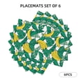 thumbnail image 2 of Placemats Set Of 4 / 6, Cute Banana Pine Green Leaves Placemats For Dining Table Indoor/Outdoors Heat Resistant Washable Placemats 18" X 12", 2 of 8