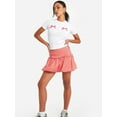 thumbnail image 3 of Women'S Gingham Bubble Mini Skirts - Bow- Cute Holiday Short Skorts Red XL, 3 of 6