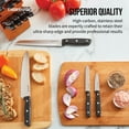 thumbnail image 4 of Farberware Stamped 20 Piece Triple Rivet Stainless Steel Kitchen Knife Set with Block Black, 4 of 15