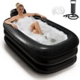 thumbnail image 2 of Inflatable Bathtub Adults - Blow Up Bathtub Adult for Indoor Shower Use, Portable Bathtub Adult，62.2x37.4x17.72in, Light Grey, 2 of 10