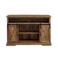 thumbnail image 5 of Bowery Hill Wood Sliding Highboy TV Stand for TVs up to 58" in Dark Rustic Oak, 5 of 9