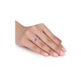 thumbnail image 5 of 1/2 Carat (Ctw) Amethyst Heart Ring in Sterling Silver with Diamond Accent for Women, 5 of 6
