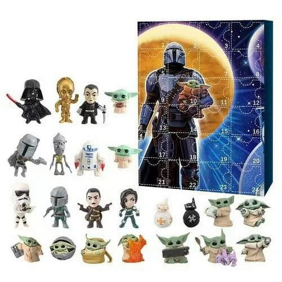 Christmas Advent Calendar 2025 Star Anime Wars Figurine Ornament Décor Xmas 24 Days Countdown Calendar Christmas Gift For Boys and Girls
