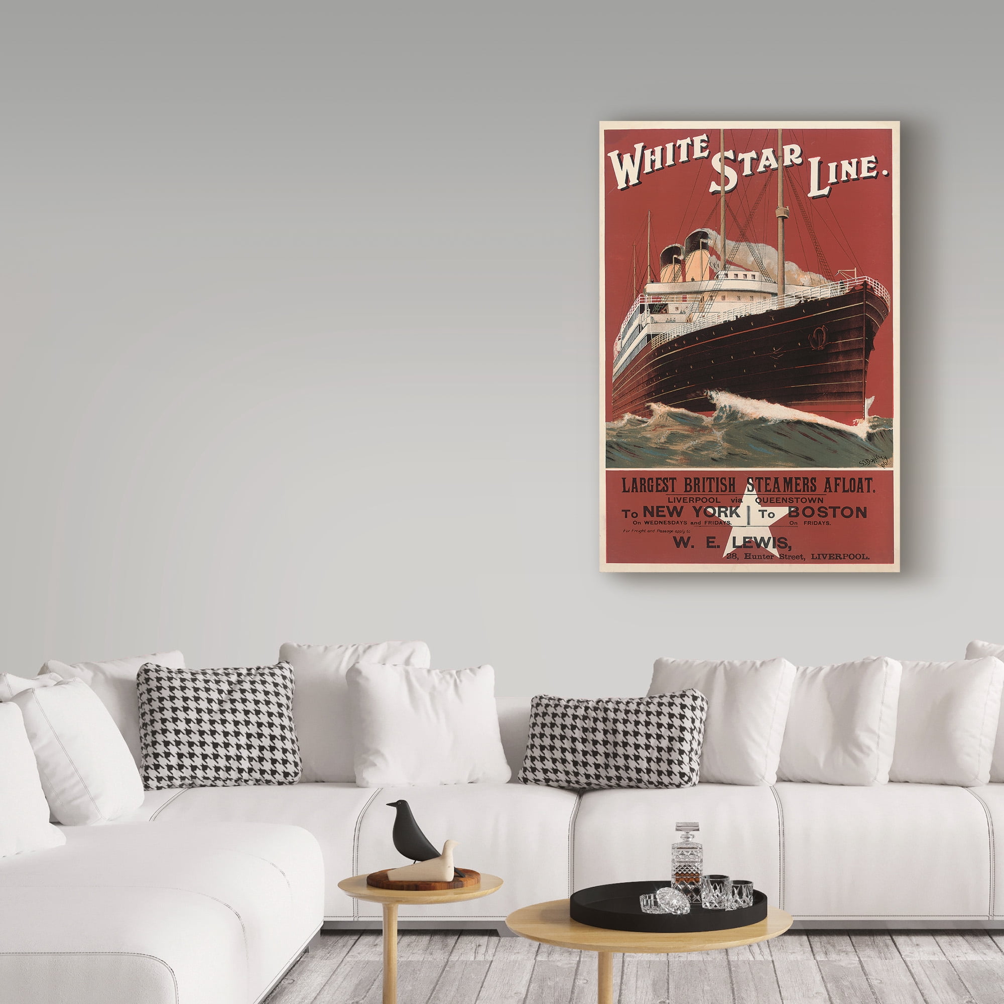 Trademark Fine Art 'White Star Line, 1906' Canvas Art by English School