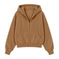 thumbnail image 7 of AloohaidyvioNo Boundaries Womens Quarter Zip Hoodies Fall Casual Loose Fit Comfy FLeece Long Sleeve Sweatshirts, 7 of 7