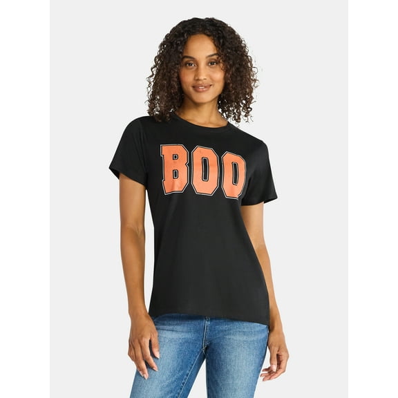 Halloween Women's Boo Sport Graphic Tee from Way to Celebrate, Sizes S-XXXL