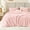 04 Pink, variant on Fluffy Comforter Set King Size - Super Soft Faux Fur Stripe Jacquard Comforter 3 Pieces, Pink Fleece Bedding Set,Winter Warm Bed Set,1 Comforter with 2 Pillowcases
