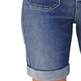 thumbnail image 6 of SOOMLON Stretchy Jean Shorts for Women Plus Size Button Denim Knee Length Shorts Jorts with Pockets Trendy Bottoms, 6 of 9