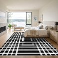 thumbnail image 3 of ODIKA 2'x3' Machine Washable Non-Slip Area Rug, Contemporary Black & Geometric Design High Traffic Rug, Black, 889919, 3 of 7