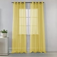 thumbnail image 4 of Ramallah Lonnie Grommet Curtain Panel - 54x90", Lemon, 4 of 5