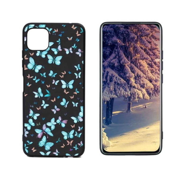 Compatible with Boost Mobile Celero 5G Phone Case, Butterflies 74 Case Men Women, Flexible Silicone Shockproof Case for Boost Mobile Celero 5G