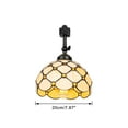 thumbnail image 2 of KAYYELAMP H-Type Track Head Lighting Mini Adjustable Angle E26 Base Stained Glass Tiffany Ceiling Light Pastoral Style Track Light Fixture for Gallery Mirror Front, 2 of 7