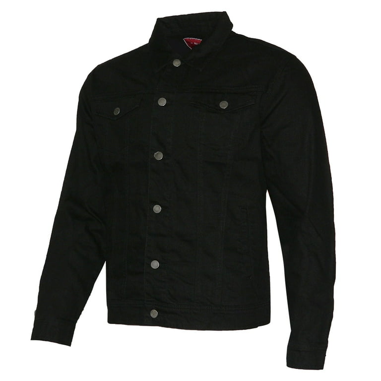 Black button up jacket men 2025
