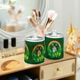 thumbnail image 3 of Yayeee 2 Pack Qtip Holder Bathroom Cotton Swab Canister with Lid Clear Dispenser Set, Cat Clover, 3 of 6