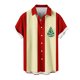 thumbnail image 1 of Mens Manga Corta Botón Abajo Camisas, Cuello de Vuelta Navidad Impresa Blusa, Top de Moda Casual, 1 of 4