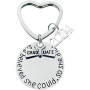 Infinity Collection Graduation Keychain, 2024 Graduation Gift, She Believed She Could for Graduates, 2024 Edition