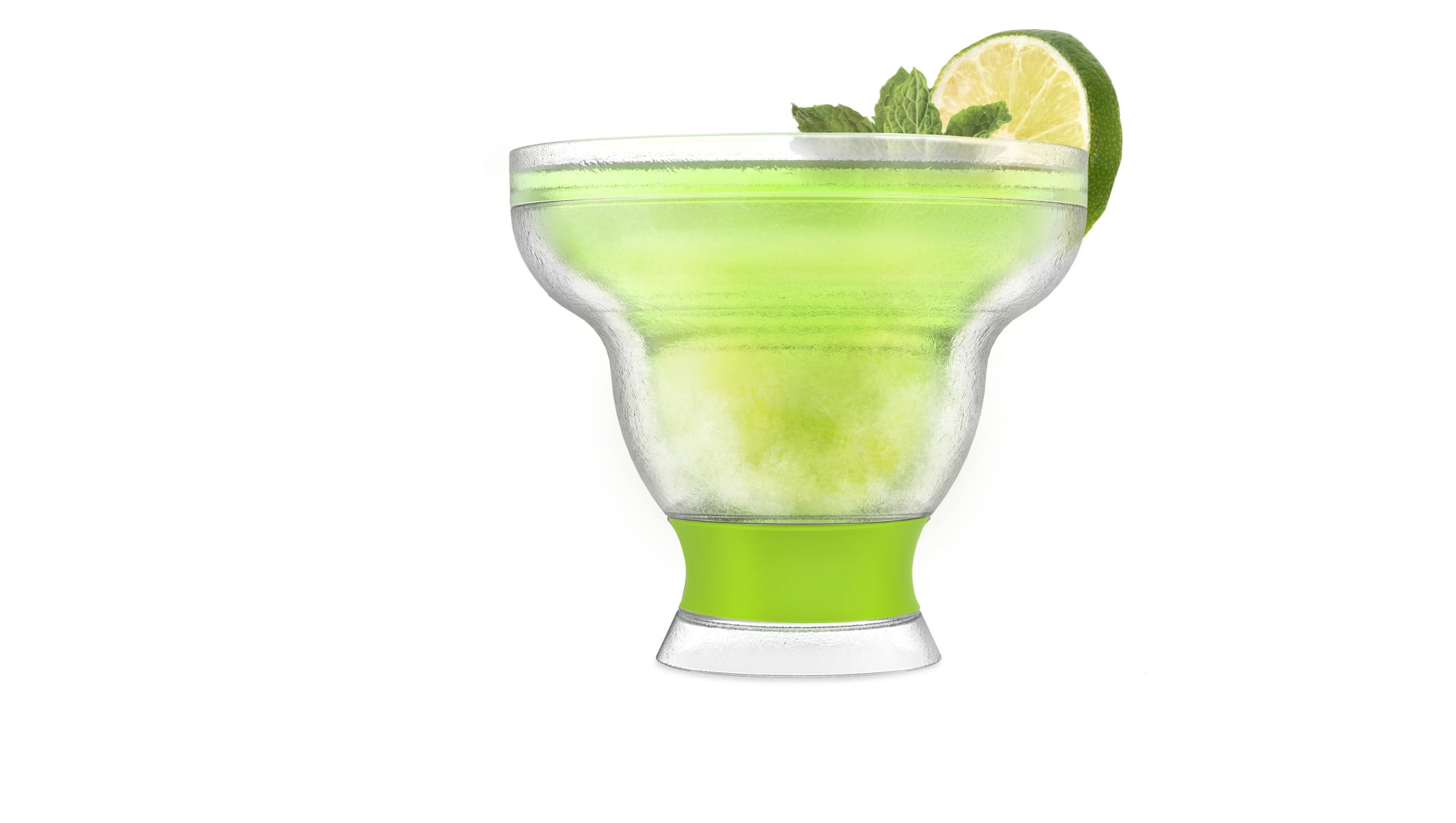 HOST Freeze Plastic Stemless Double Walled Insulated Margarita Glasses