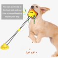 thumbnail image 2 of GFDYREE Dog Toys for Aggressive Chewers Multifunction Suction Cup Teeth Ball Dog Tug of War Toy, Squeaky Rope Puzzle Toys with Teeth Cleaning and Food Dispensing Function, for Small Medium L, 2 of 7
