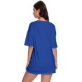 thumbnail image 2 of Women's Oversized T Shirt Crewneck Solid Short Sleeve Baggy Tees, 2 of 4