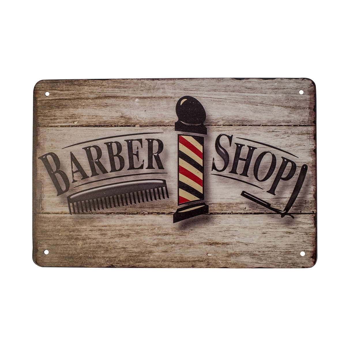 Barbershop Tin Poster Sign Barber Shop Mens Grooming Shaving Vintage Ad Style 