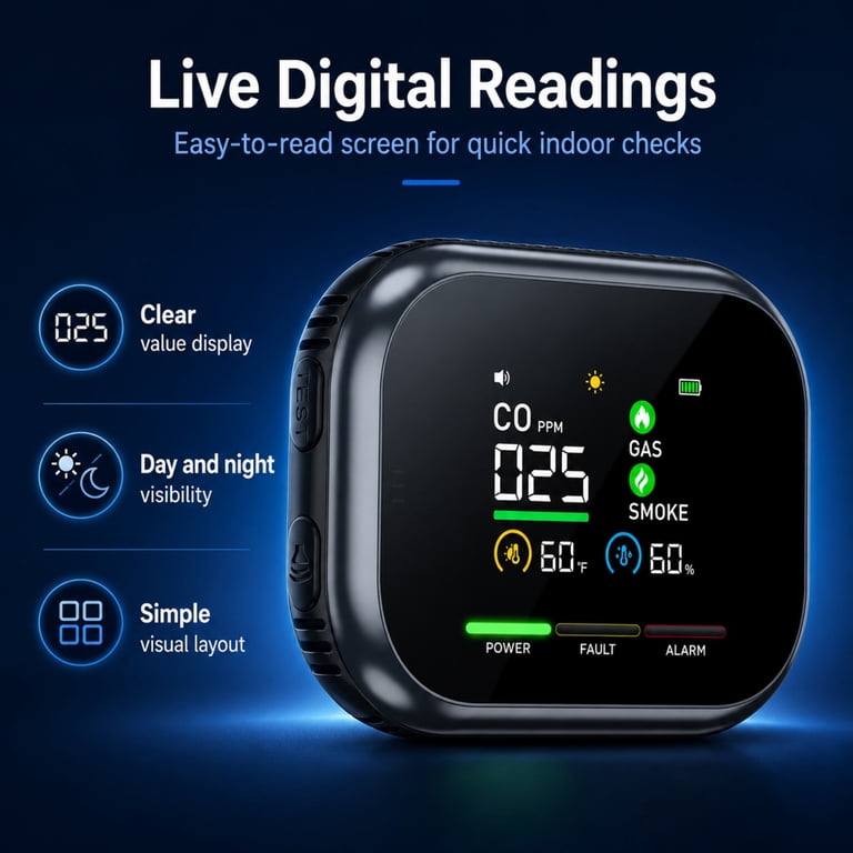 Aplugged In Kovex Co Detector, 6-in-1 Detection with a Color Display, Plug-In Style ...