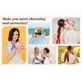 thumbnail image 2 of 1PC Chiffon Scarf Women Square Handkerchief Lightweight Satin Ribbon Scarf Retro Neck Scarf, 2 of 7