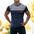 thumbnail image 2 of Sngxgn Men's Short Sleeve Crewneck T-Shirt(Navy,XXL), 2 of 7