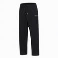 thumbnail image 3 of NOLDARES Sweatpants for Men Fleece Open Bottom Wide Leg Casual Baggy Pants Fashion Elastic Waisted Drawstring Workout Joggers with Pockets(Black,2XL), 3 of 8