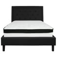 thumbnail image 5 of Flash Furniture Roxbury Full Size Tufted Upholstered Platform Bed in Black Fabric with Memory Foam Mattress, 5 of 5