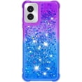 thumbnail image 2 of Case for Motorola Moto G Power 2024 Case Liquid Cute Clear Glitter Heavy Duty Shockproof Back Cover Soft TPU for Girls Women Phone Case for Moto G Power 5G 2024 Gradient Purple, 2 of 15